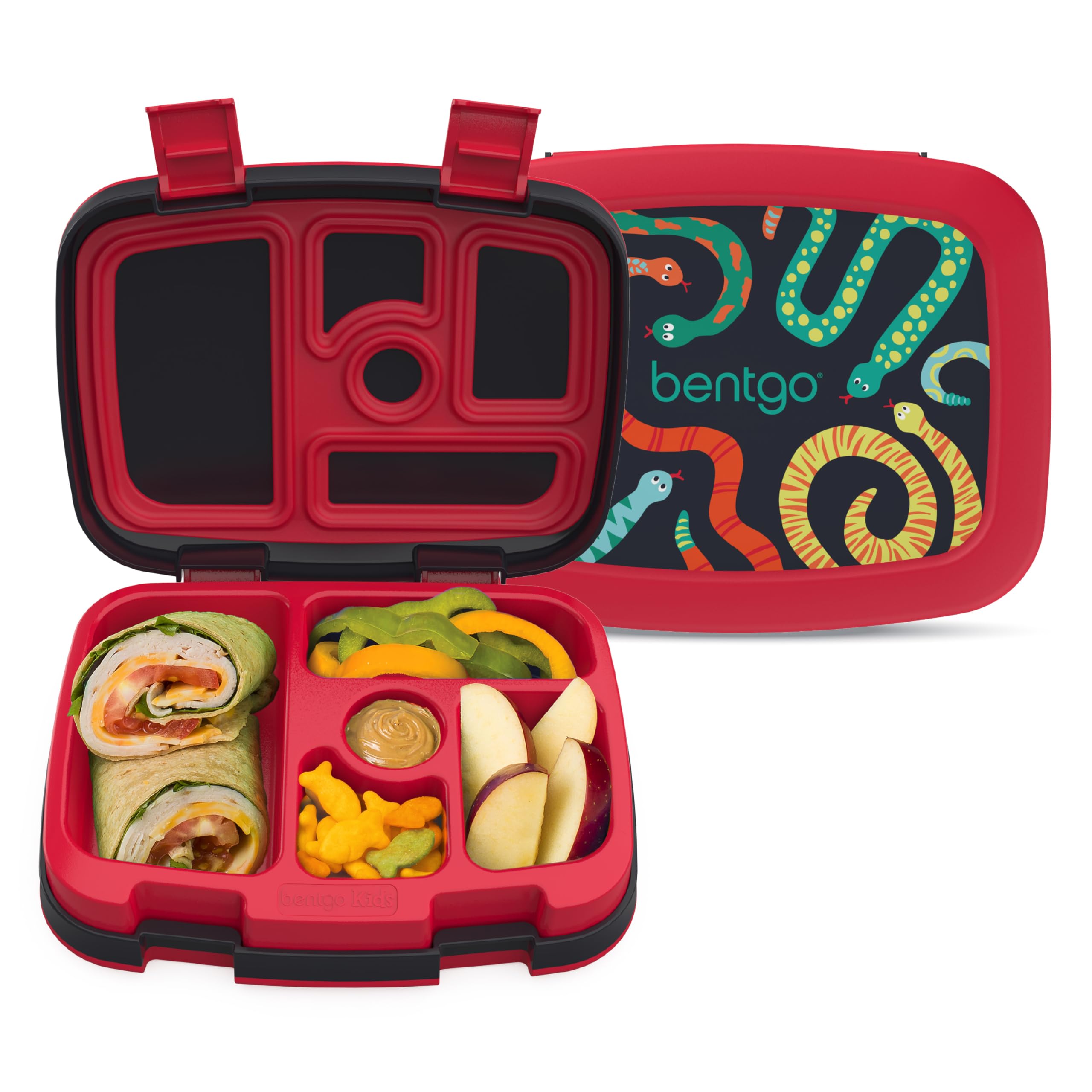 Bentgo Kids Prints Leak-Proof, 5-Compartment Bento-Style Kids Lunch Box - Ideal Portion Sizes for Ages 3-7, Durable, Drop-Proof, Dishwasher Safe, & PFAS & BPA-Free Materials (Unicorn)