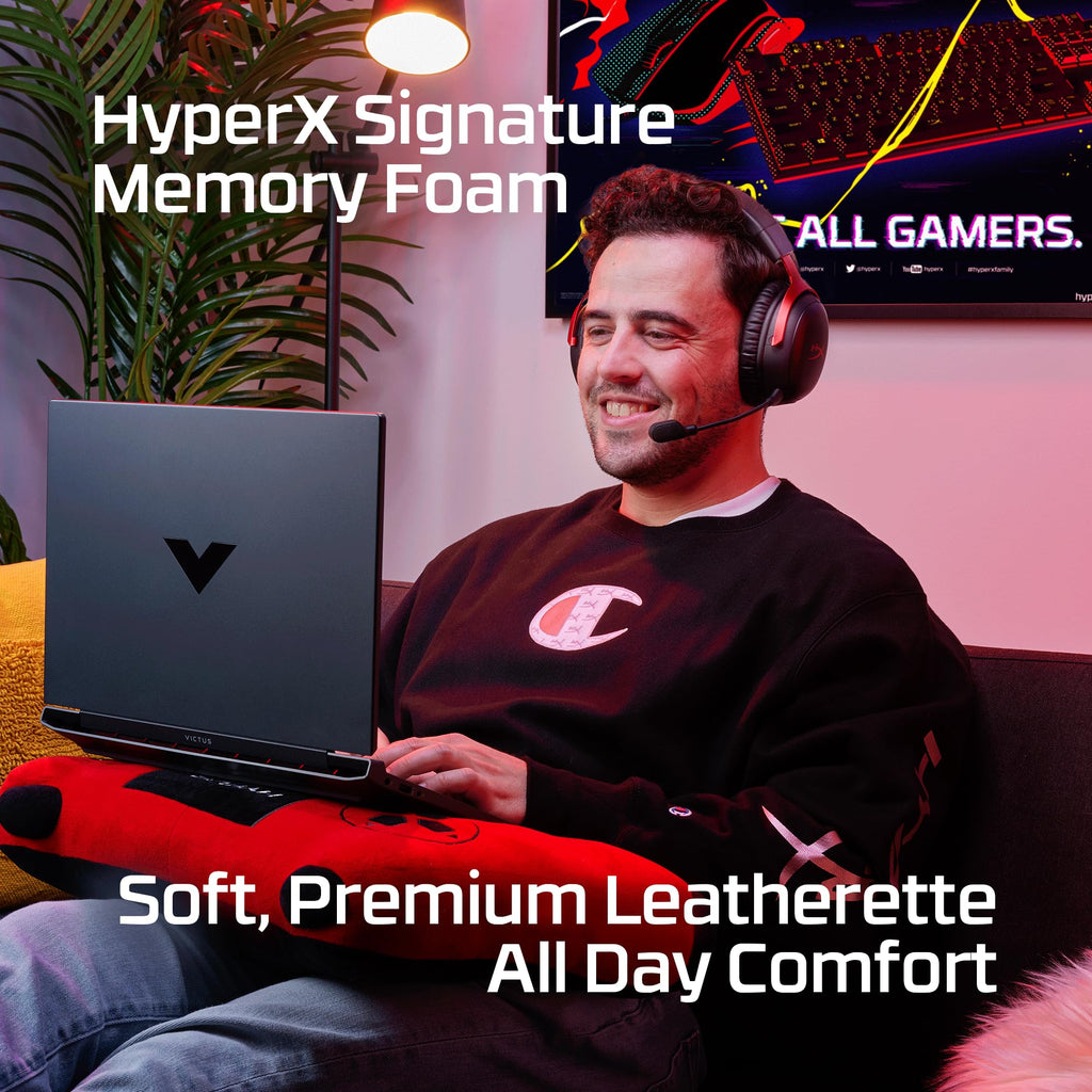HyperX Cloud III – Wired Gaming Headset, PC, PS5, Xbox Series X|S, Angled 53mm Drivers, DTS Spatial Audio, Memory Foam, Durable Frame, Ultra-Clear 10mm Mic, USB-C, USB-A, 3.5mm – Black/Red