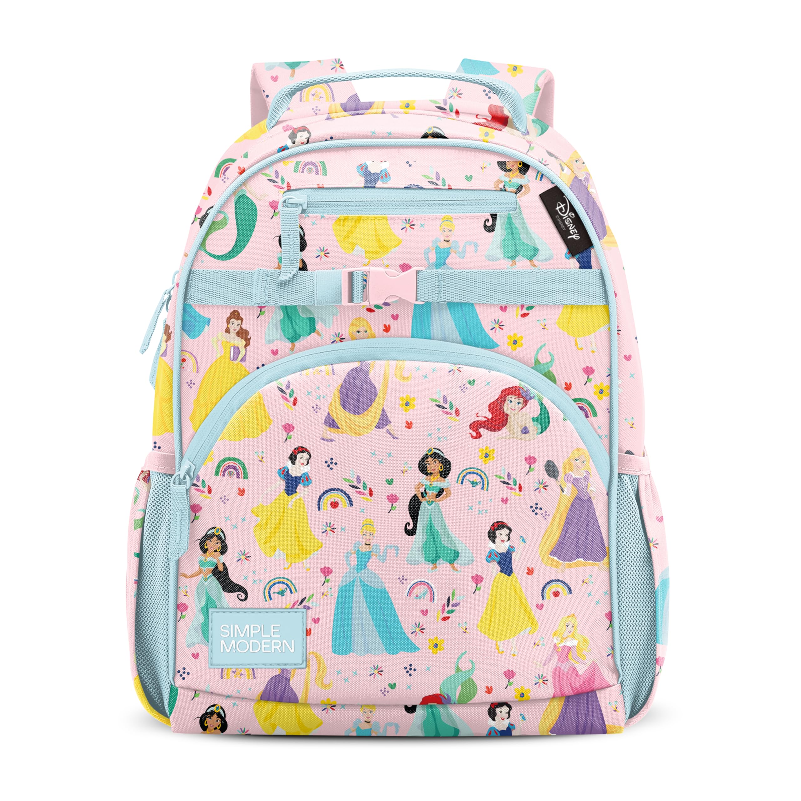 Simple Modern Medium Disney Toddler Backpack for School Girls and Boys | Kindergarten Elementary Kids Backpack | Fletcher Collection | Kids - 15" tall | Princess Rainbows