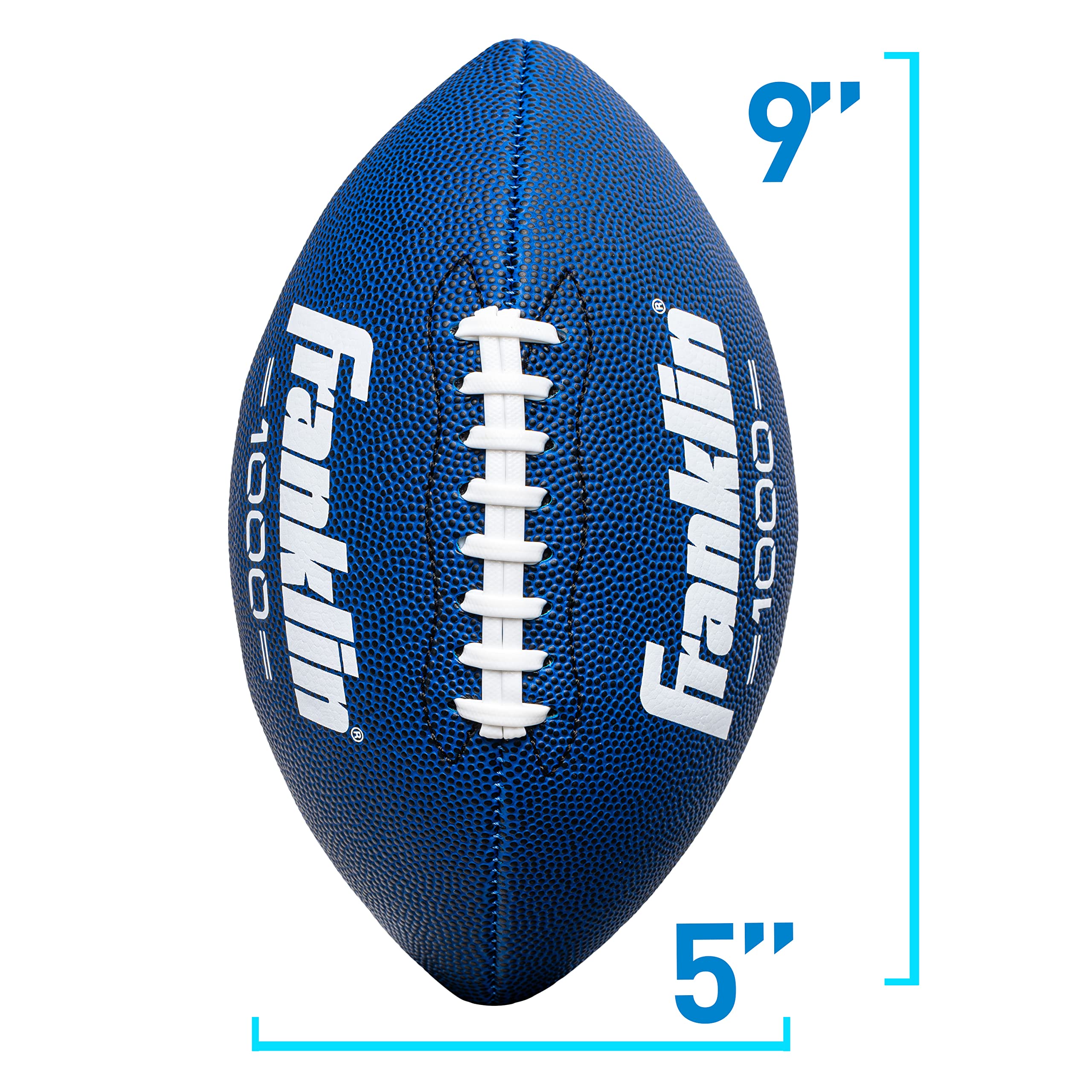 Franklin Sports Youth + Adult Footballs - Extra Grip 1000 Official Size, Junior + Pee Wee Kids - 1 + 12 Packs