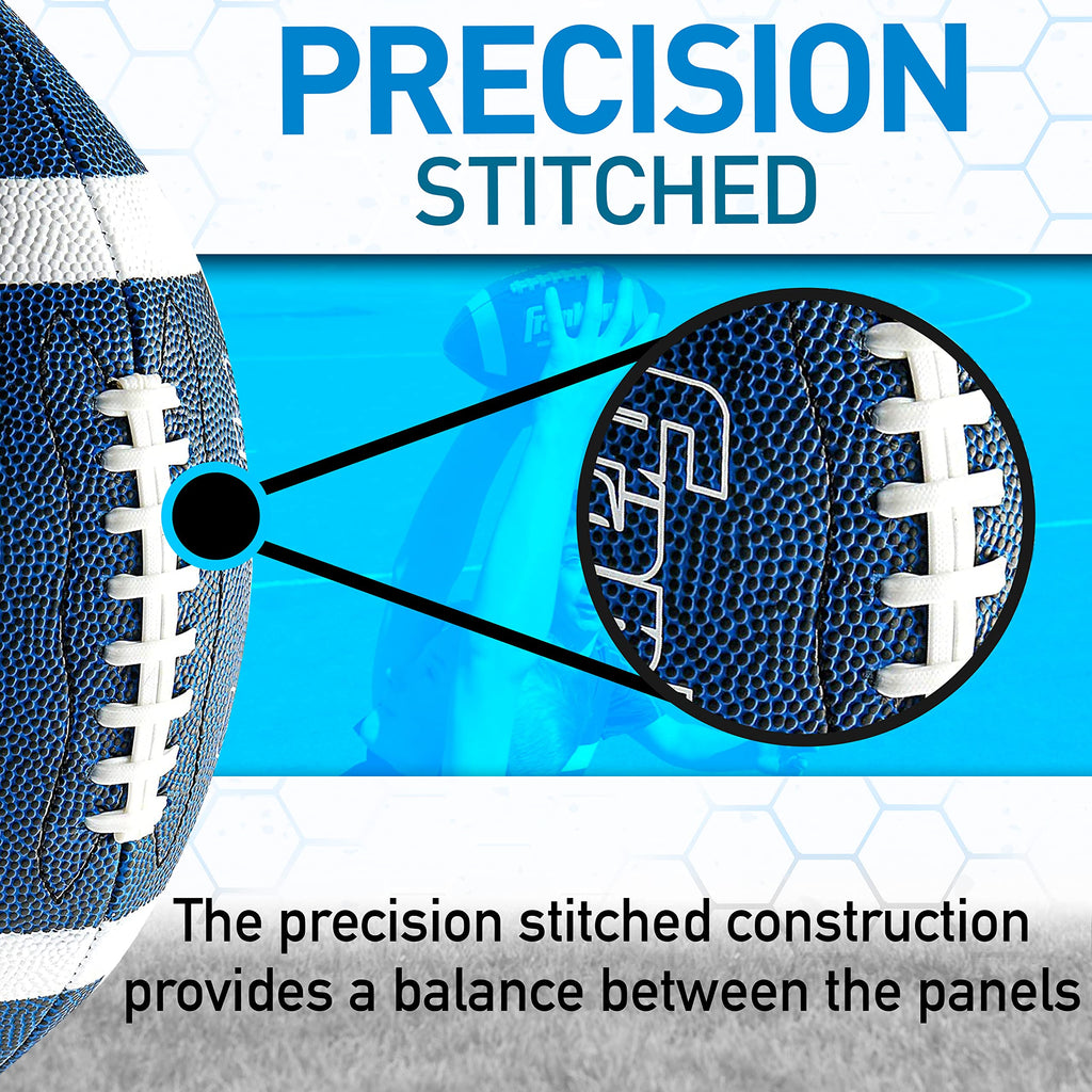 Franklin Sports Youth + Adult Footballs - Extra Grip 1000 Official Size, Junior + Pee Wee Kids - 1 + 12 Packs