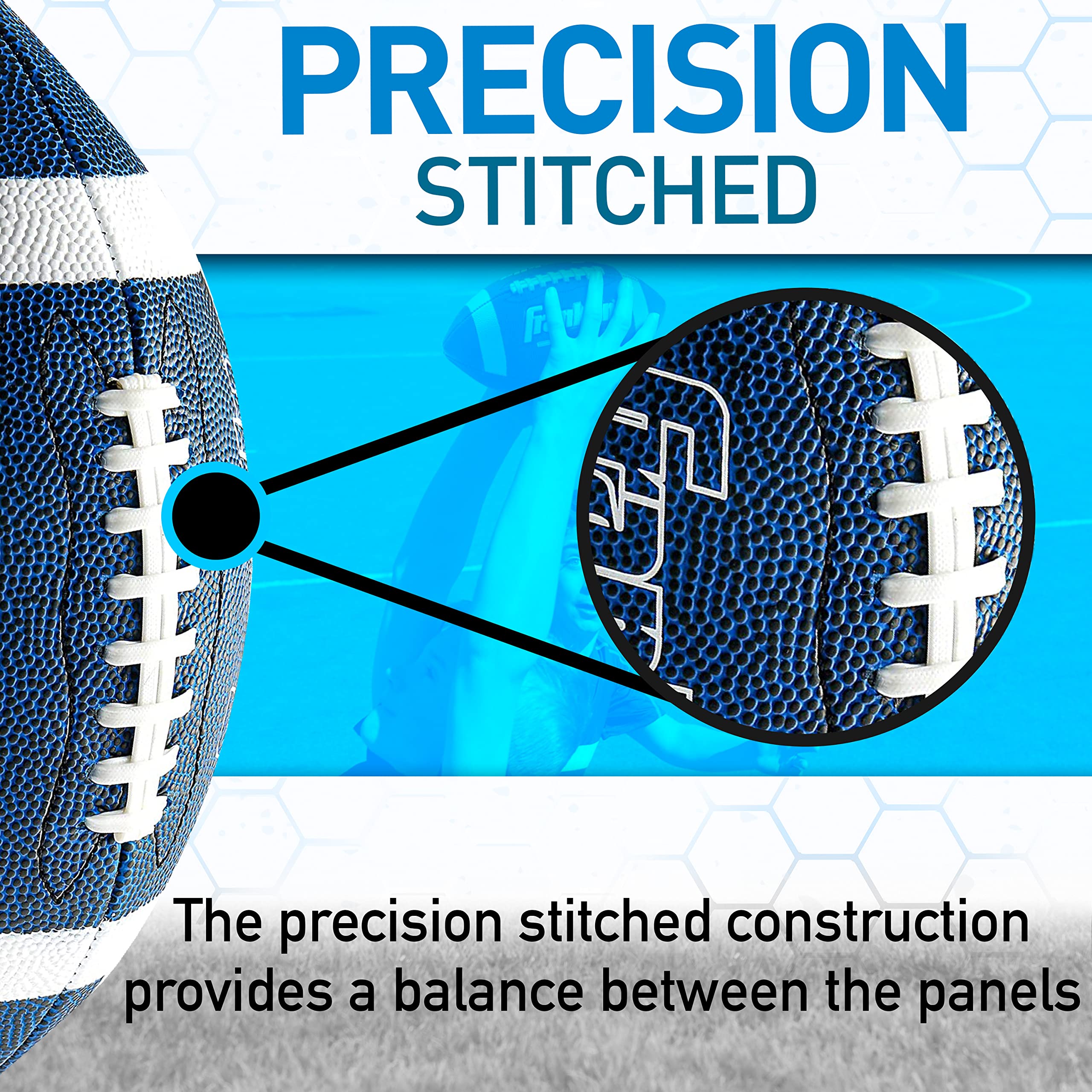Franklin Sports Youth + Adult Footballs - Extra Grip 1000 Official Size, Junior + Pee Wee Kids - 1 + 12 Packs