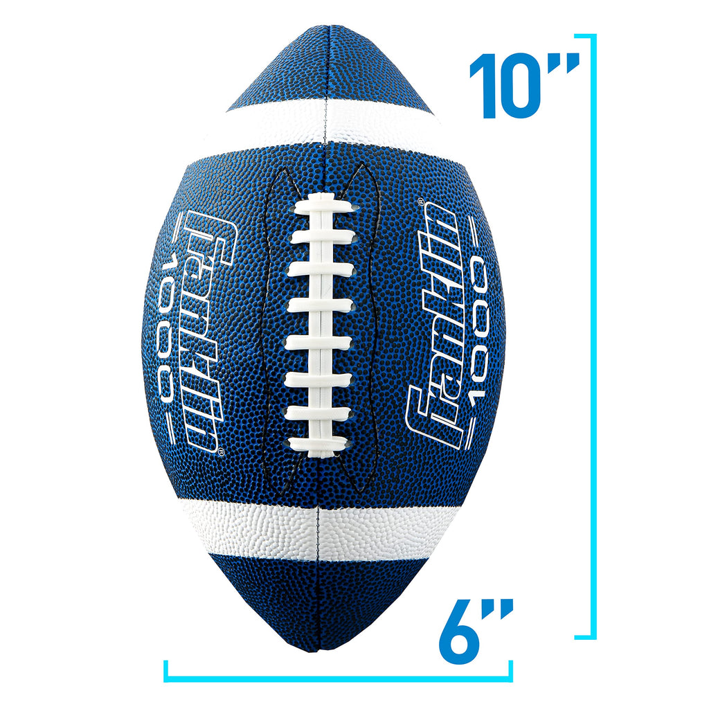 Franklin Sports Youth + Adult Footballs - Extra Grip 1000 Official Size, Junior + Pee Wee Kids - 1 + 12 Packs