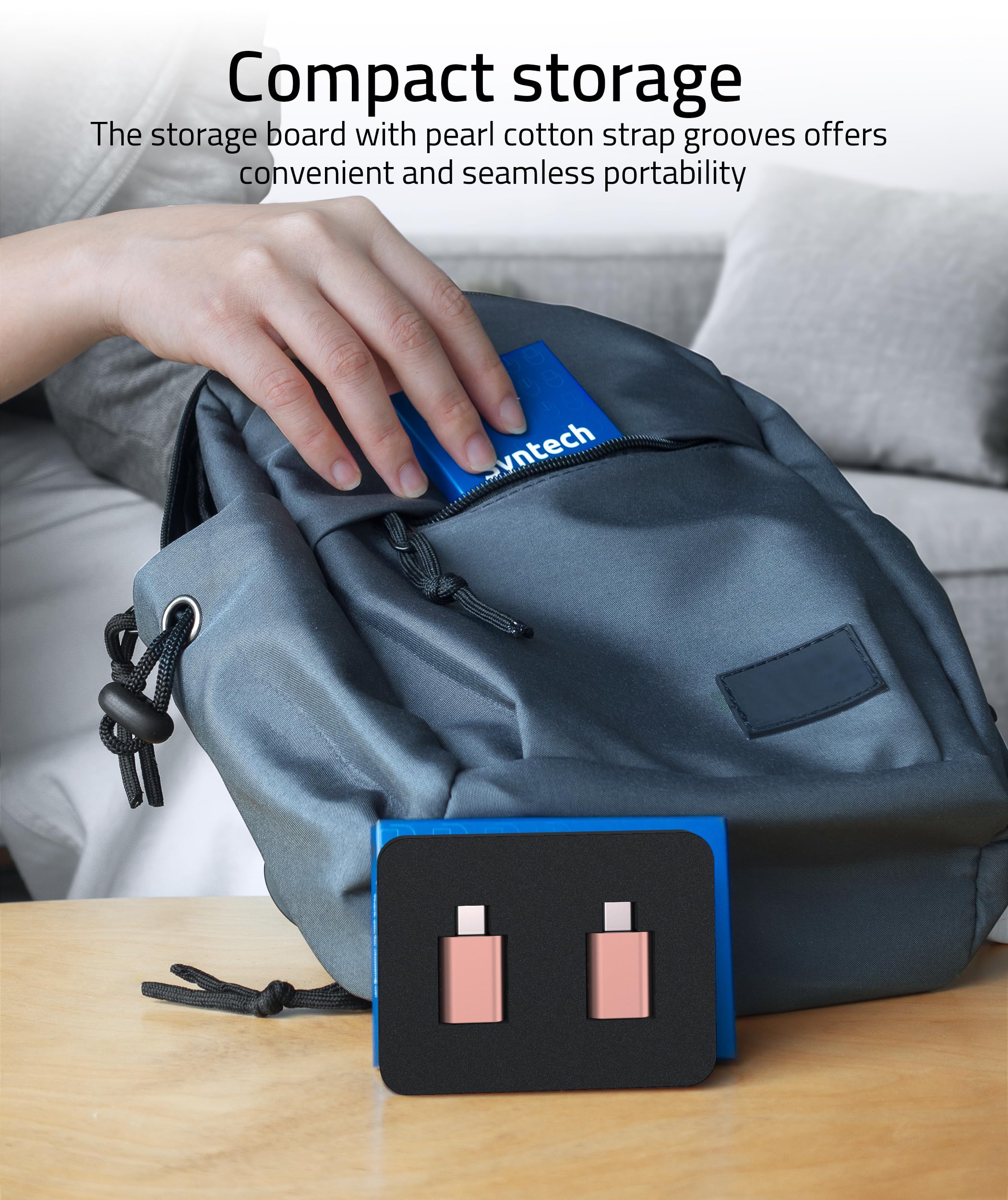 Syntech USB C to USB Adapter Pack of 2, USB 3.0 Female to Thunderbolt 4/3 Adapter Compatible with MacBook Pro Air 2024, Surface, iPad, iPhone, Galaxy Notebook, XPS and More Type C Devices, Space Grey