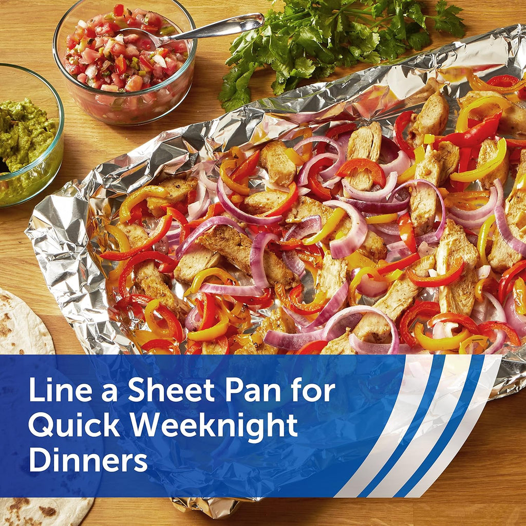 Reynolds Wrap Everyday Strength Aluminum Foil Roll, Freezer Safe and Grill Safe, Great for Foil Packets and Home Cooking, 12 Inches Wide, 200 Total Sq. Ft.