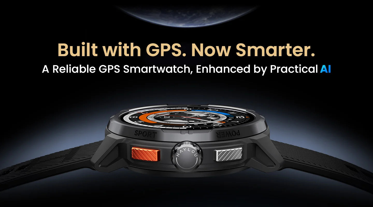 HAYLOU Solar Ultra GPS Smartwatch 1.6” AMOLED Display 5ATM Waterproof Built-in GPS Bluetooth Phone Calls Sports Smart Watch