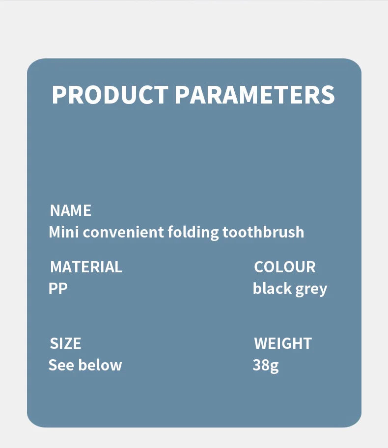 Portable Compact Charcoal Folding Toothbrush - Perfect for TravelCamping, and Hiking - Easy to Take and Efficient Teethbrush