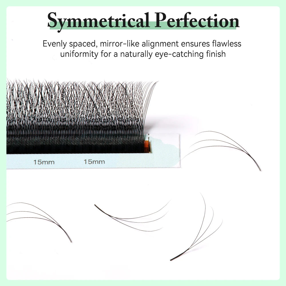 Yelix Smaller Opening 3D Lashes Narrow 3D W Shape Eyelash Extension Premade Volume Fan Lashes Natural Soft Eyelash