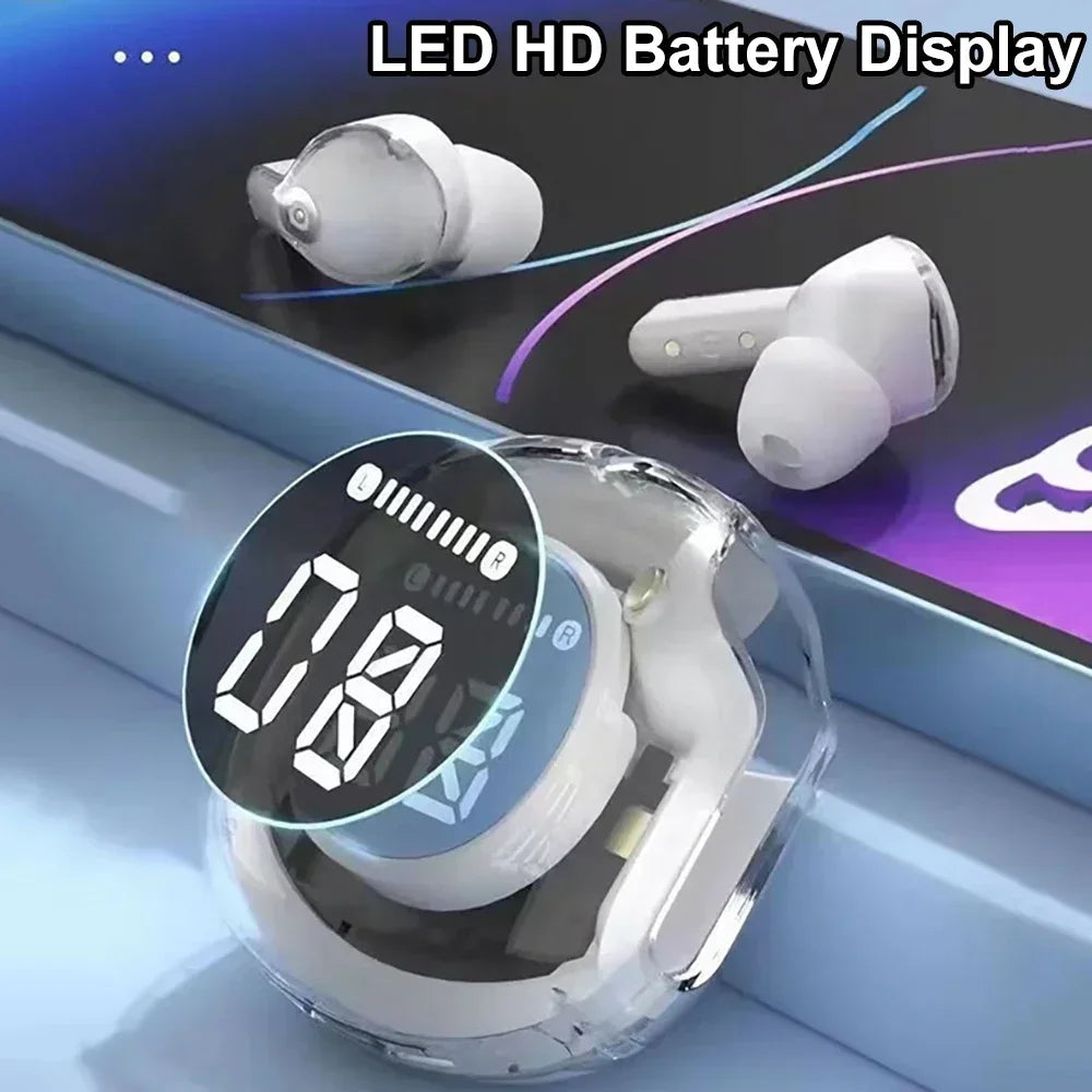Wireless Bluetooth Headset Wireless Bluetooth Headphones LED Power Digital Display  Wireless Earphones