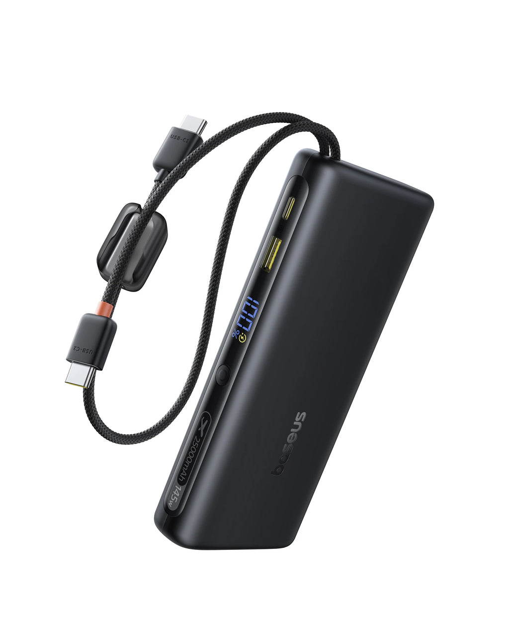 【CCC】Baseus 25000mAh 145W Power Bank Built-In Dual USB-C Cable Fast Charge Digital Display Power Bank For Mac iPhone Samsung