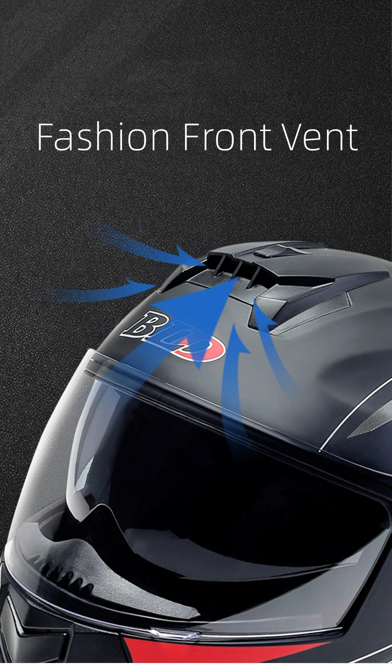 Personalised Dual Lens Flip Up Helmets Motocross Racing Modular Cascos Para Moto Men Women Fashion Full Face Motorcycle Helmet