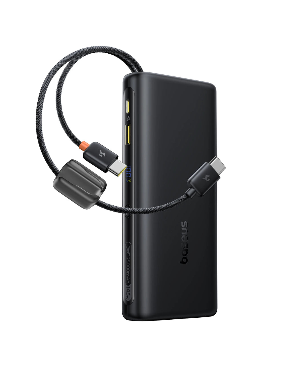 【CCC】Baseus 25000mAh 145W Power Bank Built-In Dual USB-C Cable Fast Charge Digital Display Power Bank For Mac iPhone Samsung