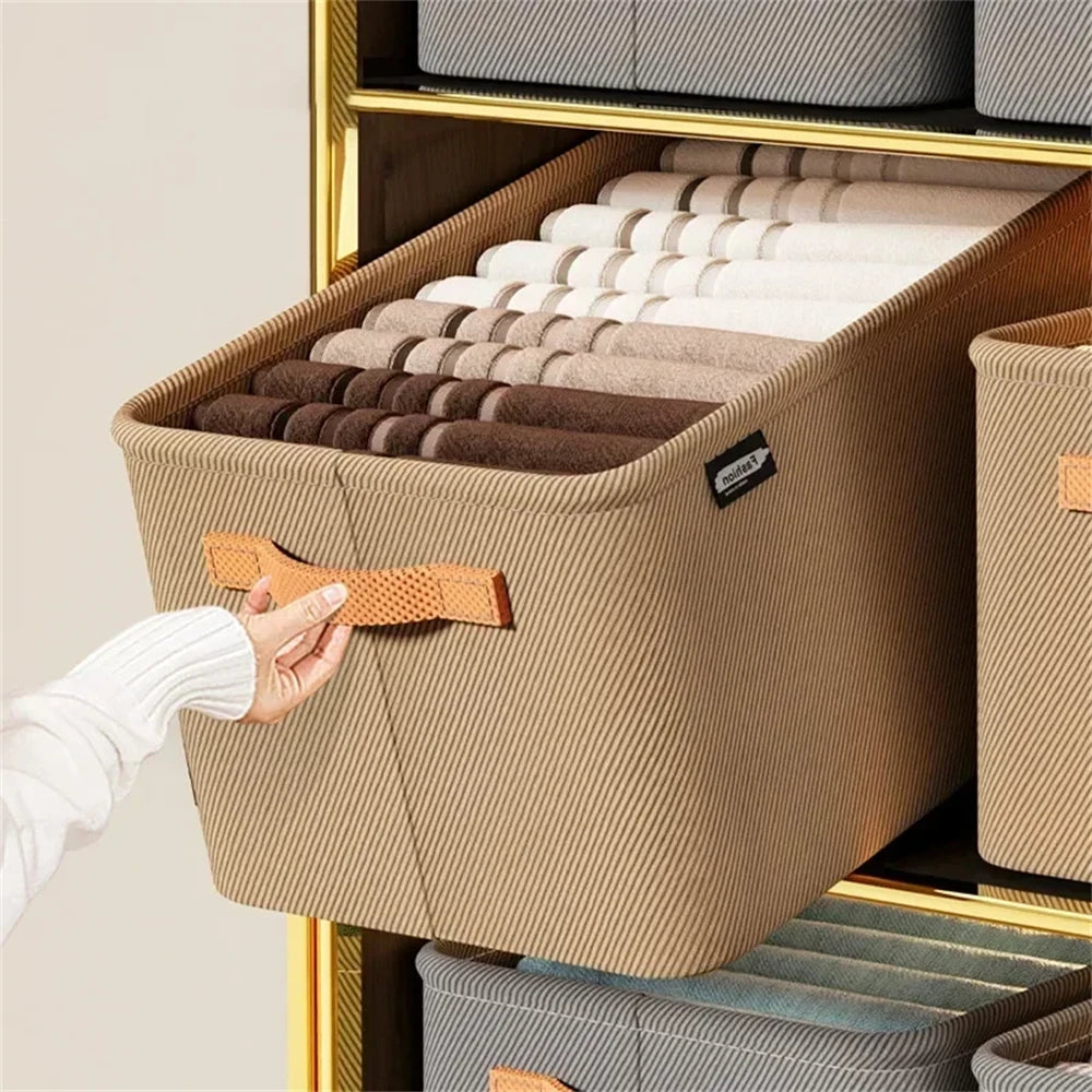 Foldable Clothes Organizer Storage Box Items Clothes Pants Sweater Storage Cabinets Large Capacity Underwear Drawers Wardrobe