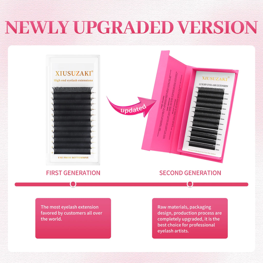 XIUSUZAKI W Shaped Lashes Bloom 2D 3D 4D 5D 6D 7D 8D Automatic Flowering Premade Fans Eyelashes Extensions YY Individual Lashes