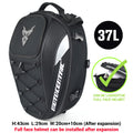 MOTOCENTRIC Motorcycle Back Seat Bags Waterproof Tail Bag Rear Seat Bag Multifunctional Motorbike Helmet Bag Moto Rider Backpack