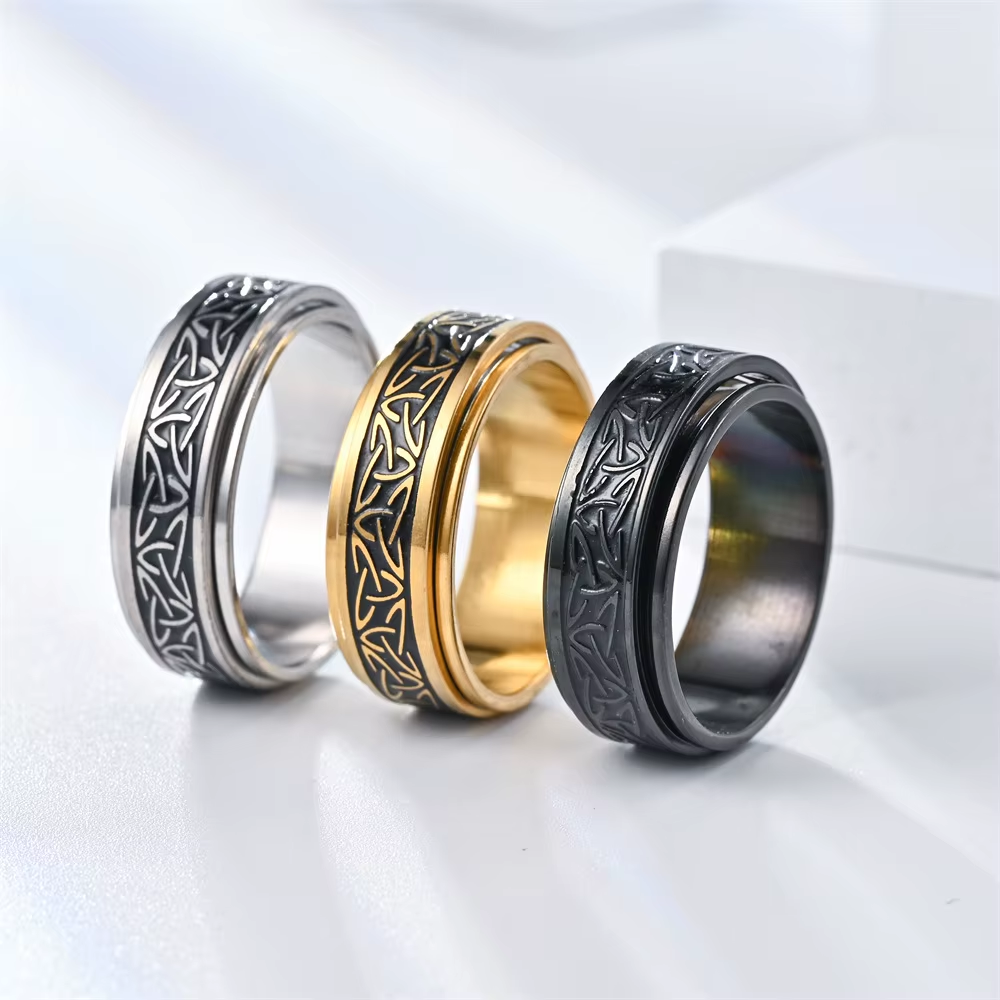 Viking Celtic Knot Rune Rings For Men
