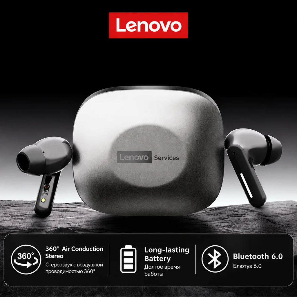 New Lenovo LE209 Wireless Bluetooth Earphone Business Music Bluetooth Headphone HD Call with Mic 30H Battery Life Gaming Headset