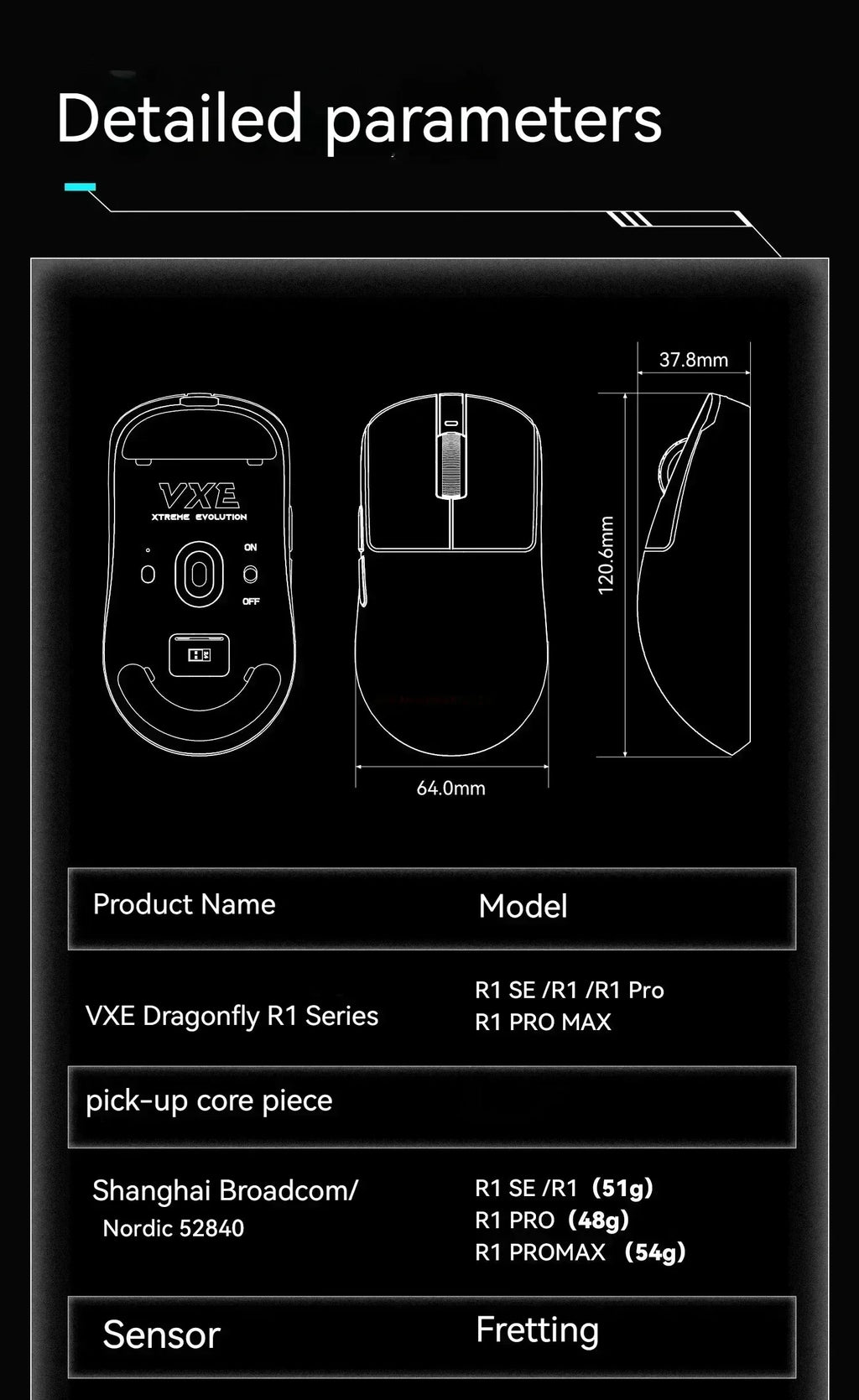 Vxe Dragonfly R1SE R1 R1pro R1ProMax Gaming Mouse Mouse Rechargeable Gamer Paw3395 Lightweight Ergonomic Wireless Mouse Esport