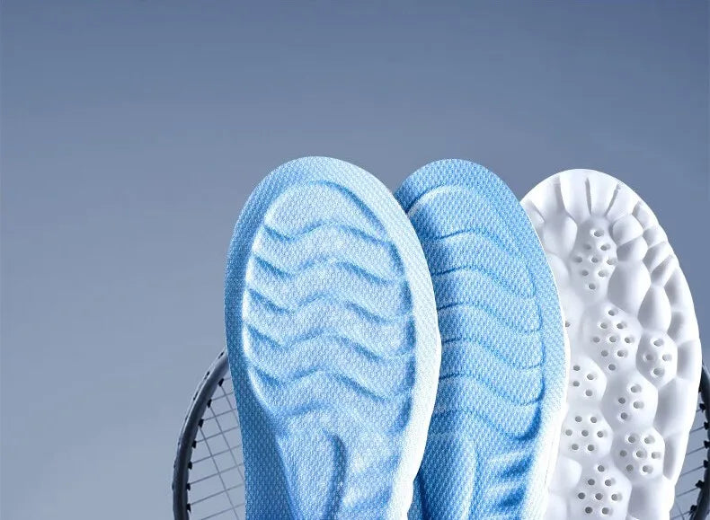 4D Cloud Technology Sports Insoles for Shoes PU Sole Soft Breathable Shock Absorption Cushion Running Orthopedic Care Insoles