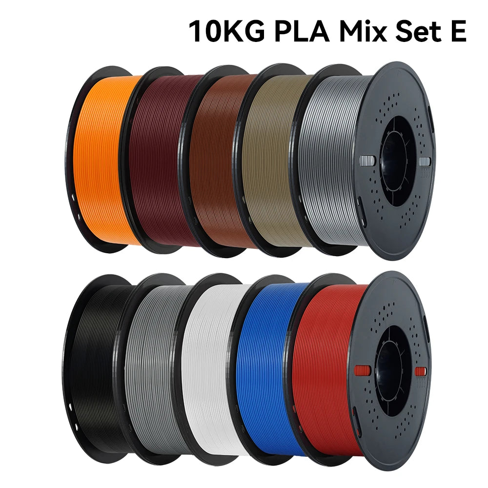 10KG PLA Filament PETG 3d Filament 1.75mm For 3D Printer Filament 10rolls/set Mixed colors and materials FDM Printing Fast Ship