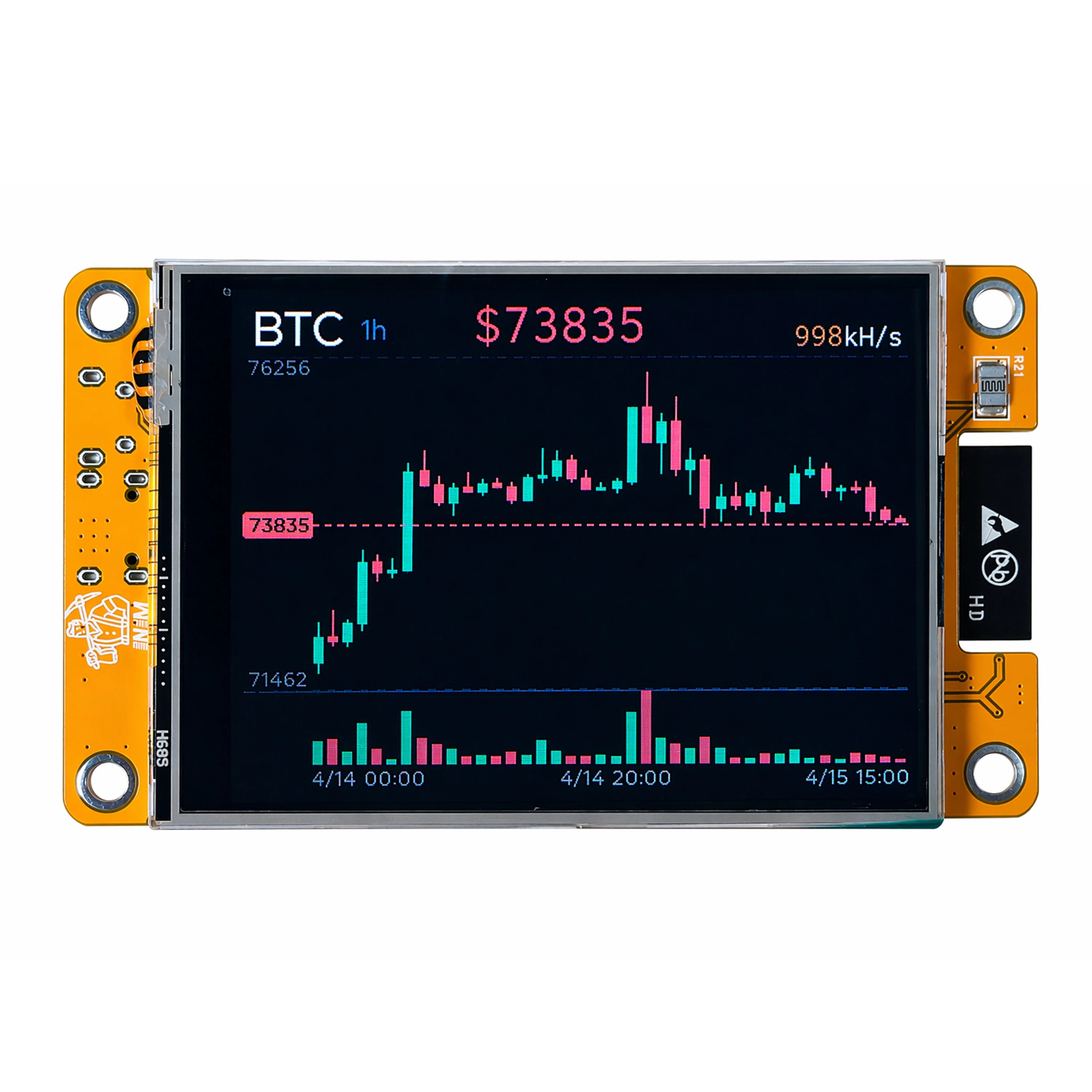 NMMiner NerdMiner V2 Hashrate Lucky Miner ESP32 2.8 inch Smart Display Crypto Solo Lottery 960KH/s Bitcoin ESP32-2432S028R DROOM