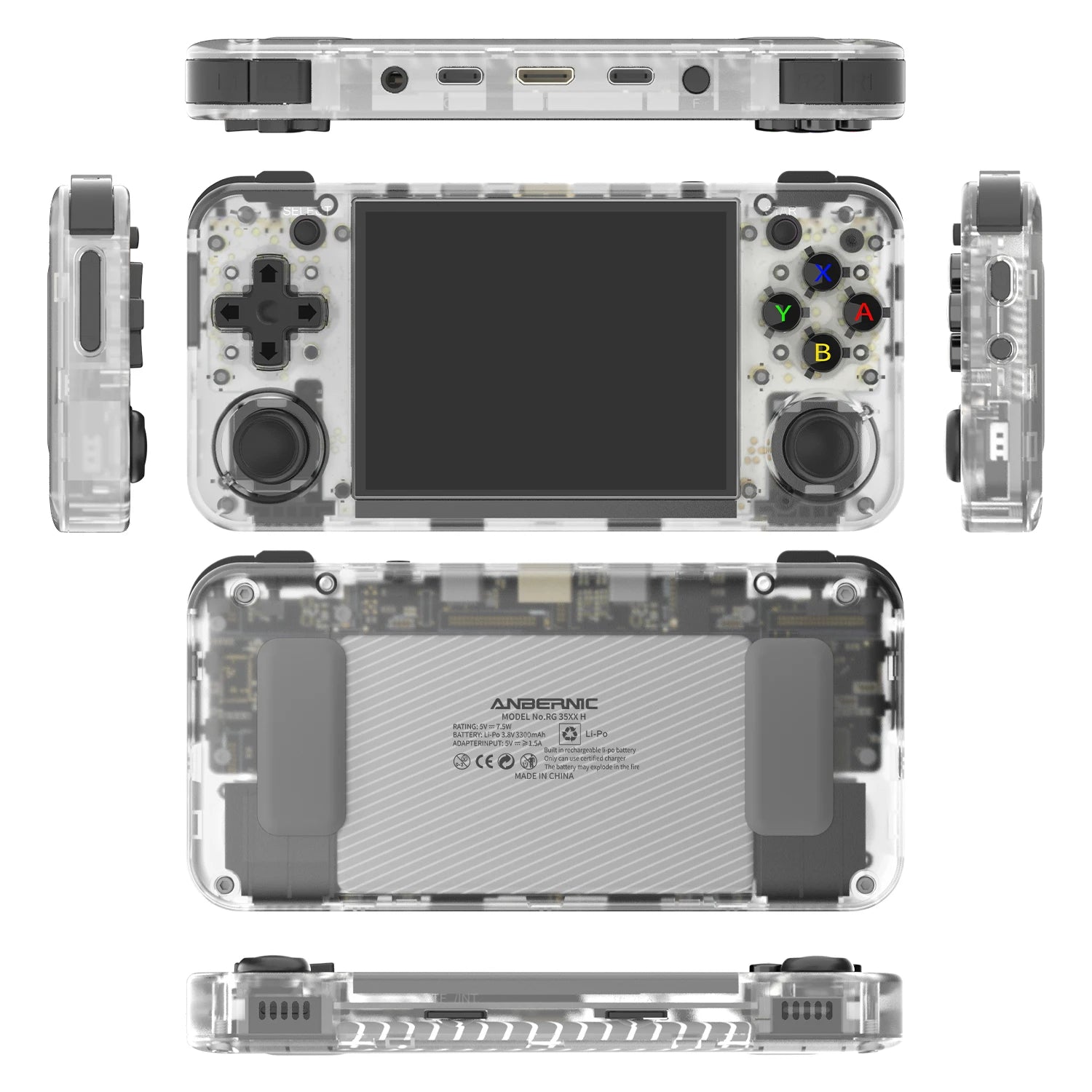 ANBERNIC RG35XX H Horizontal Retro Gaming Console 3.5" IPS OCA Screen Linux 64-bit Vibration Motor 5G WiFi HDMI Output Gift