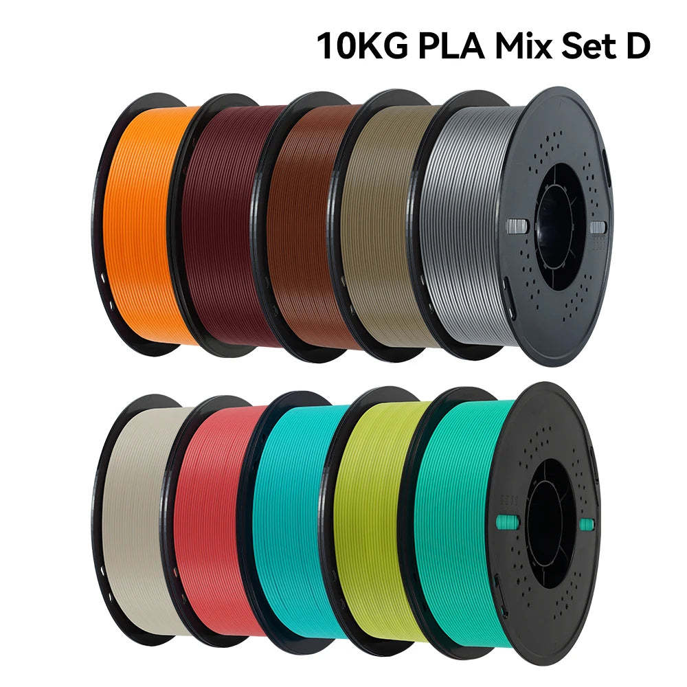 10KG PLA Filament PETG 3d Filament 1.75mm For 3D Printer Filament 10rolls/set Mixed colors and materials FDM Printing Fast Ship