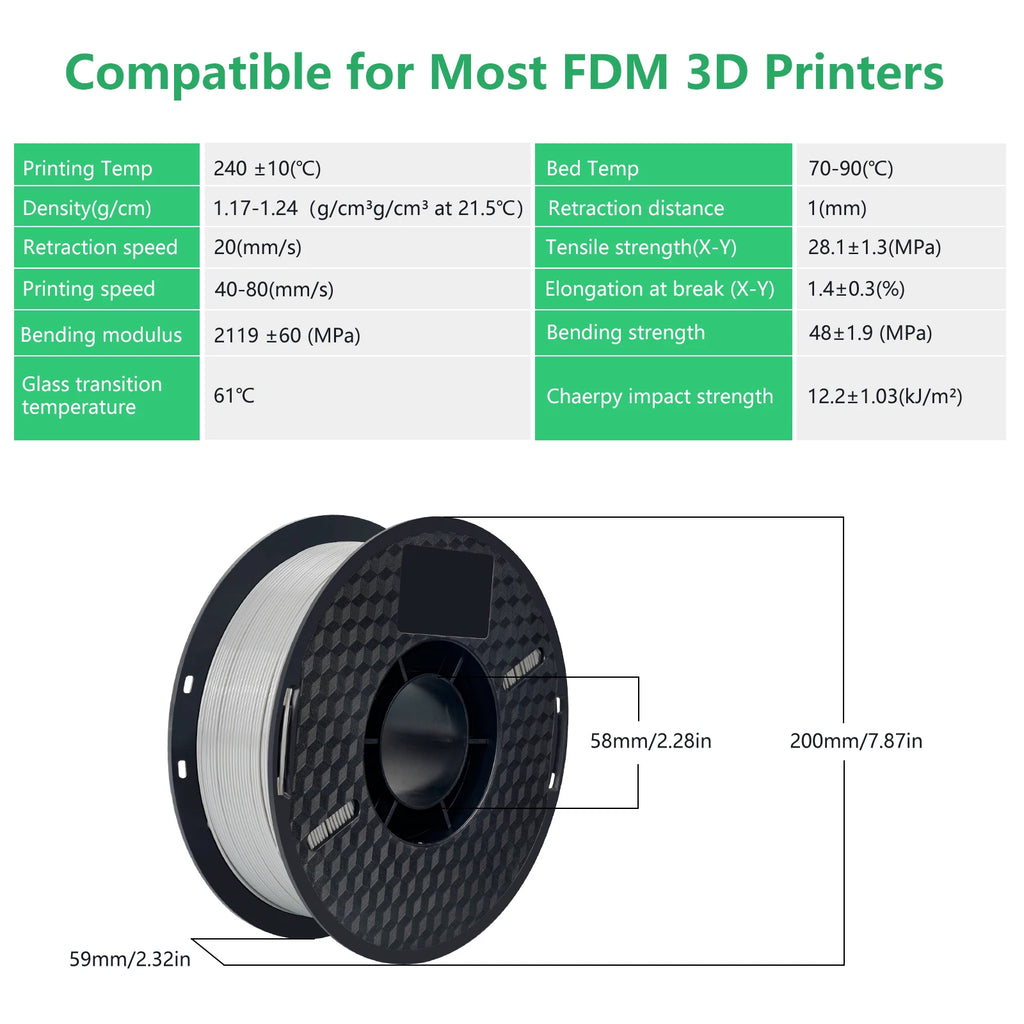10KG PLA Filament PETG 3d Filament 1.75mm For 3D Printer Filament 10rolls/set Mixed colors and materials FDM Printing Fast Ship