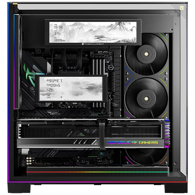 Thermalright TROFEO VISION LCD IPS full-color LCD screen，9.16 inches/magnetic/1920*480 resolution/USB Type-C port Display screen