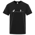 Men's High Quality 100%Cotton Funny Dinosaur Print T Shirt Loose O-neck Summer Cool Men Tshirt Short Sleeve T-shirt Male Tee Top