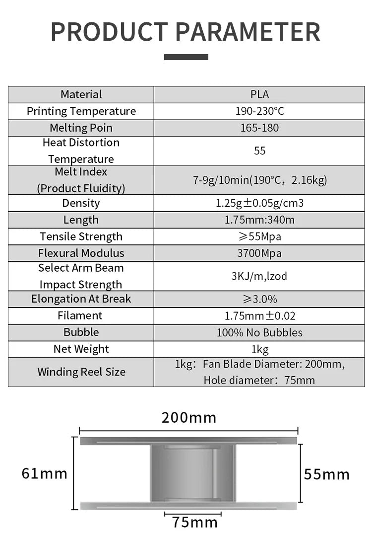 10KG PLA Filament PETG 3d Filament 1.75mm For 3D Printer Filament 10rolls/set Mixed colors and materials FDM Printing Fast Ship