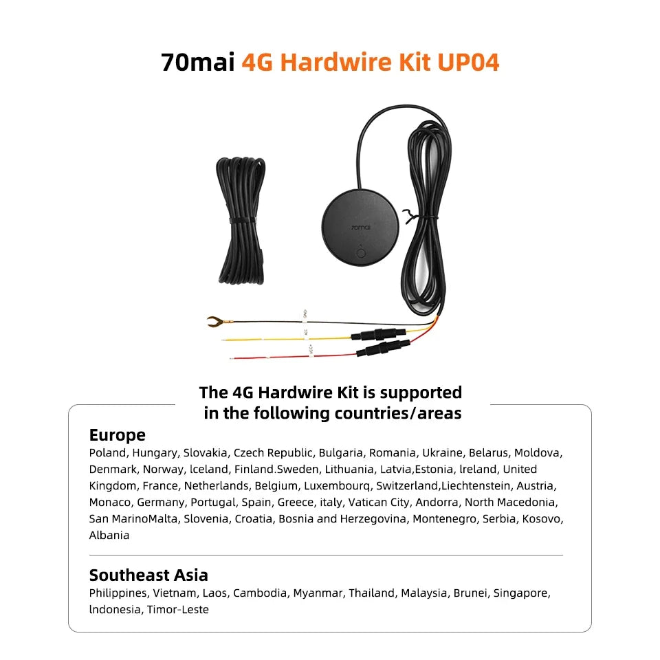 New 70mai 4K Dash Cam A810S HDR Supercapacitor 4G LTE Wi-Fi 6 Voice Control GPS ADAS 70mai A810S Upgrade Version of 70mai A810