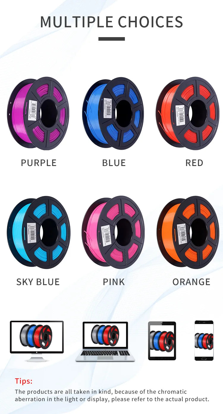 10KG PLA Filament PETG 3d Filament 1.75mm For 3D Printer Filament 10rolls/set Mixed colors and materials FDM Printing Fast Ship