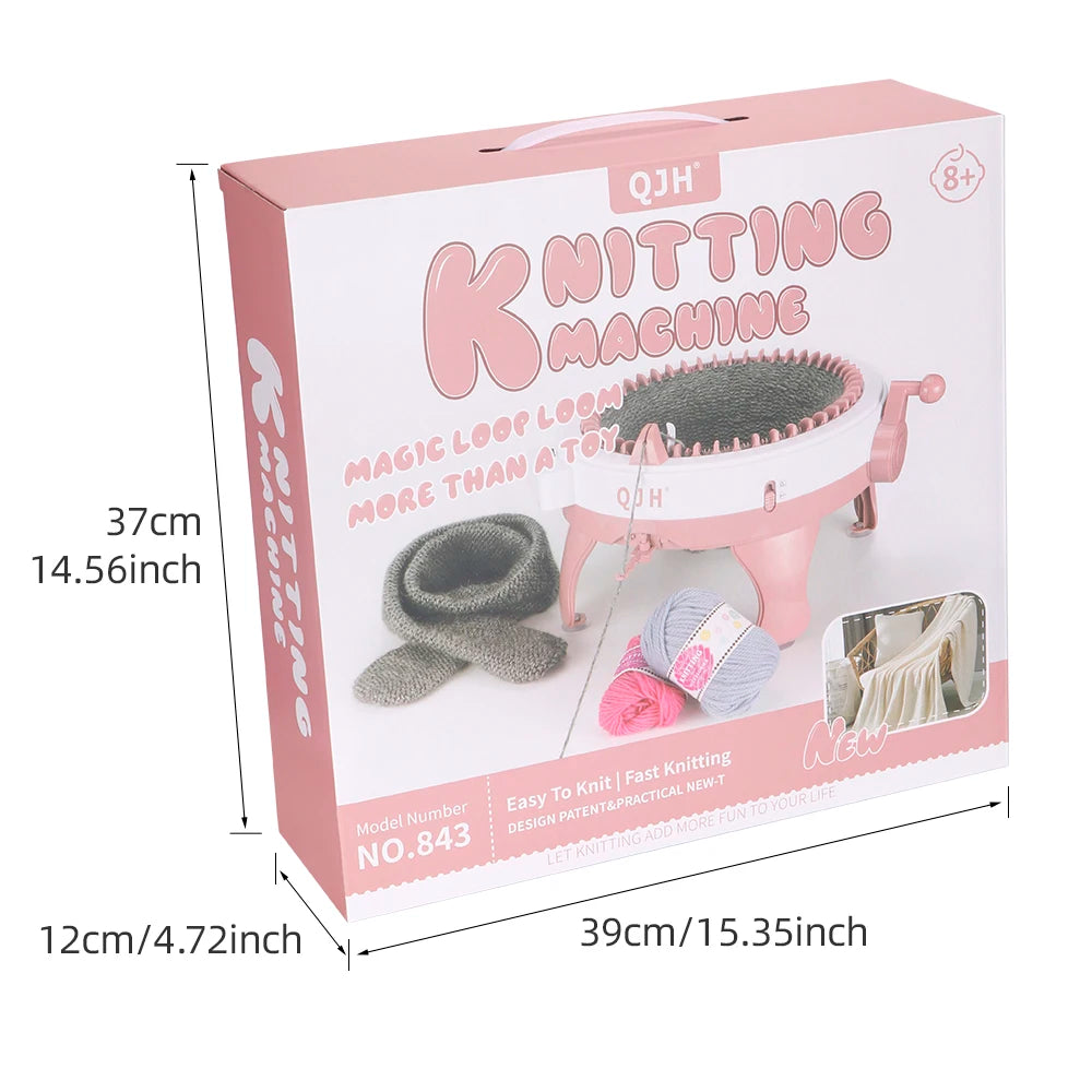QJH Official Genuine Knitting Machine Kit 48needle Manual Knitting Loom Machine Smart DIY Sweater Scarves Hat Glove With Counter