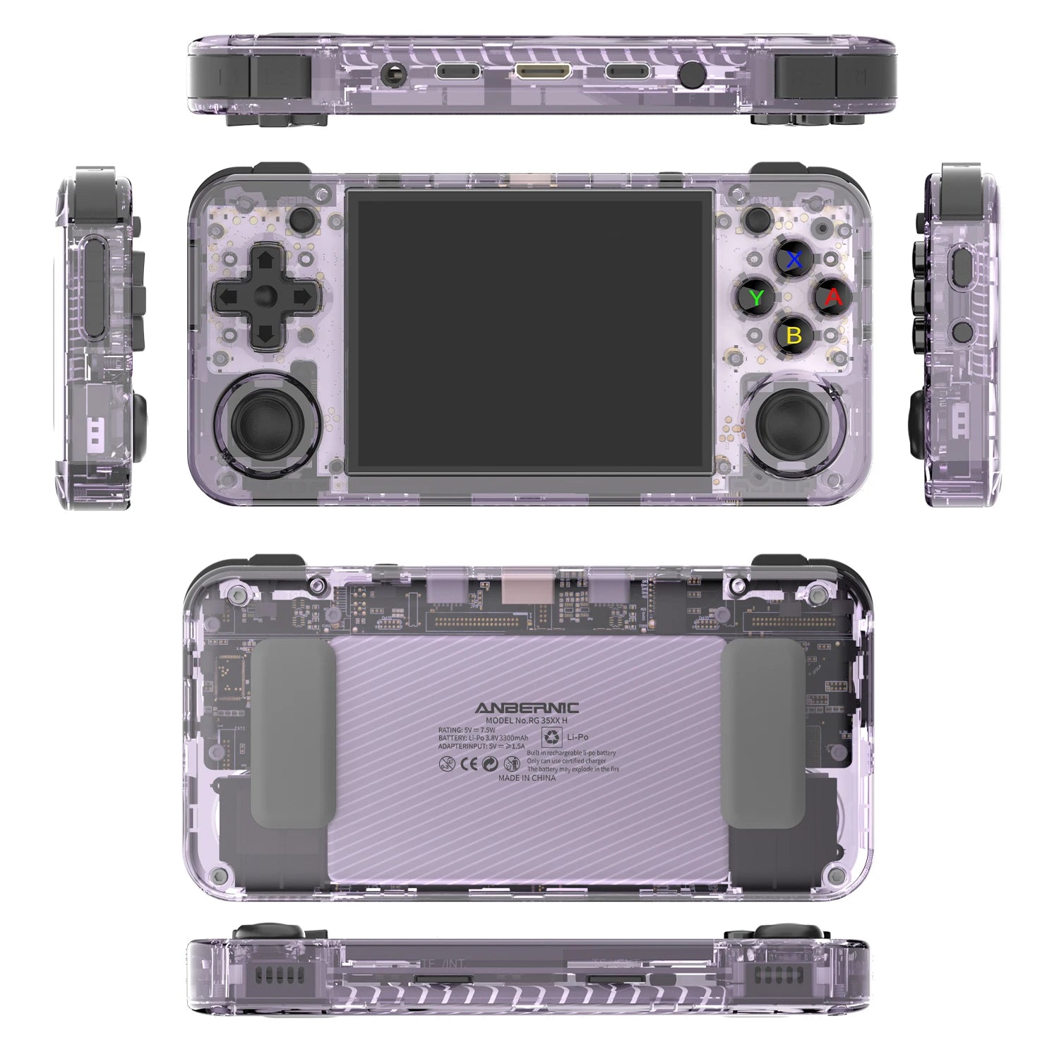 ANBERNIC RG35XX H Horizontal Retro Gaming Console 3.5" IPS OCA Screen Linux 64-bit Vibration Motor 5G WiFi HDMI Output Gift
