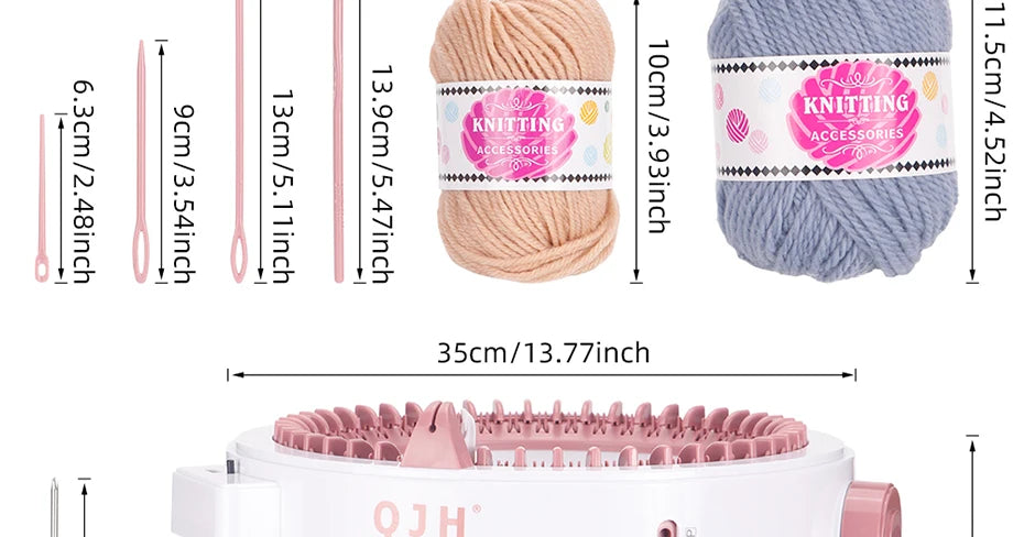 QJH Official Genuine Knitting Machine Kit 48needle Manual Knitting Loom Machine Smart DIY Sweater Scarves Hat Glove With Counter