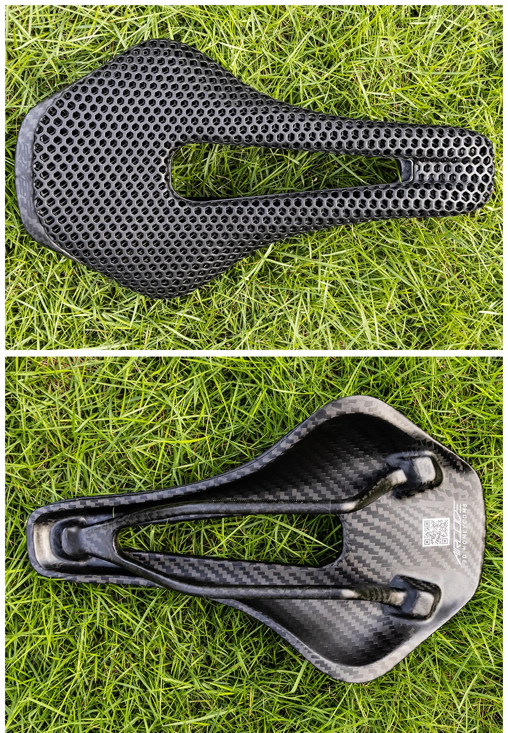 RYET 3D Printed Bicycle Saddle Ultralight Carbon Fiber Hollow Comfortable Breathable MTB Gravel Road bike Cycling Seat Parts
