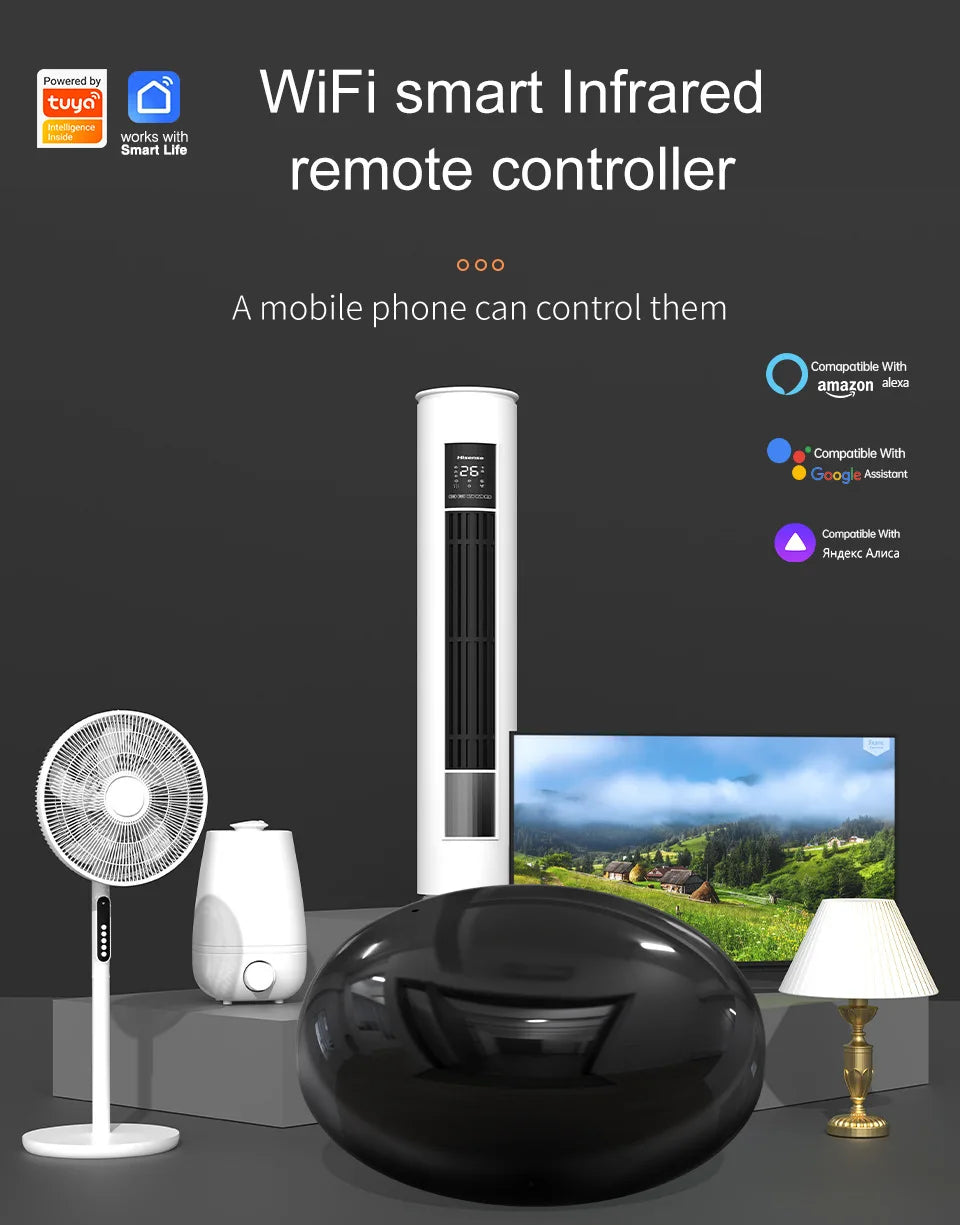 Tuya WiFi IR Remote Control Smart Universal for TV Air Conditioner Alexa Remote Control Work with Google Home Yandex Google