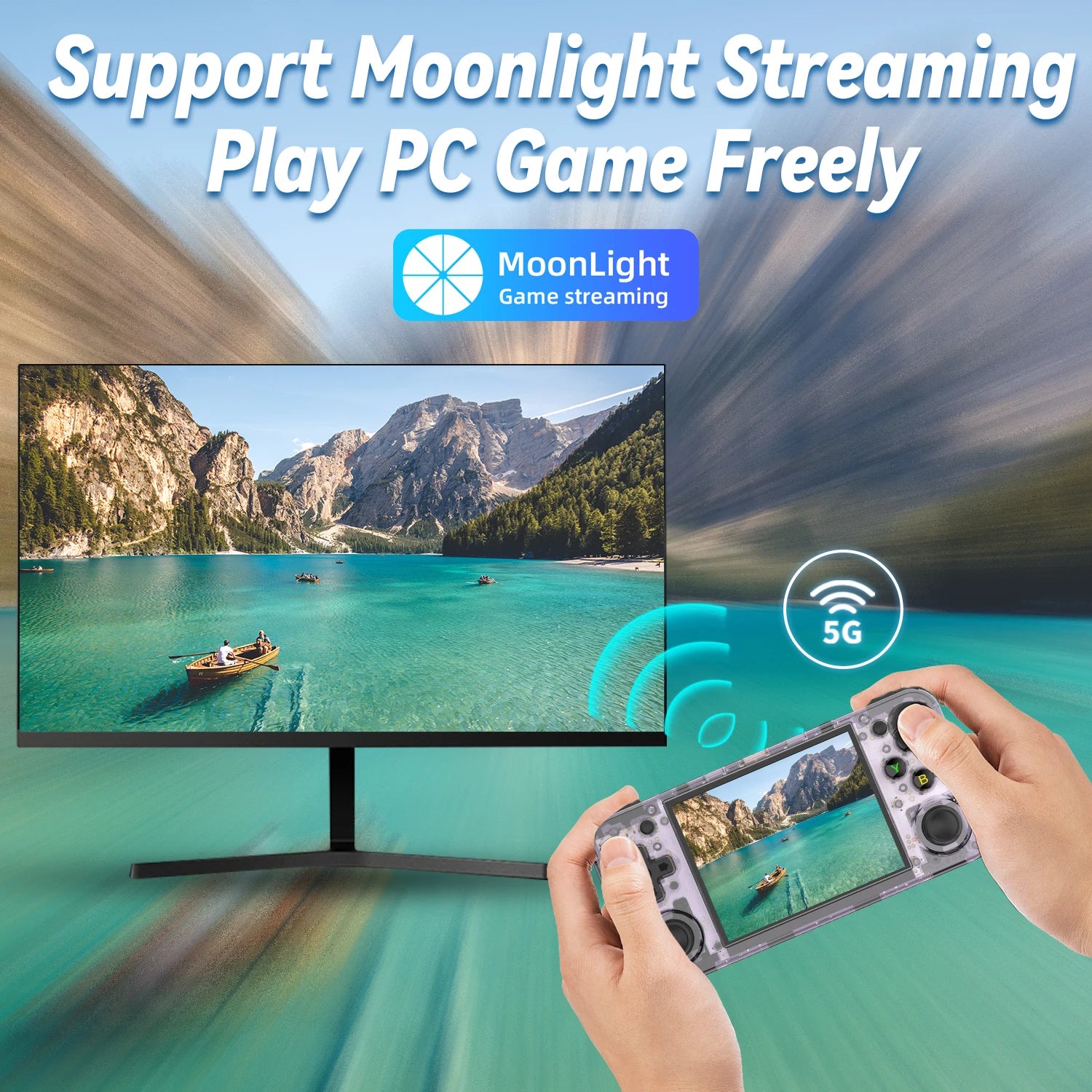ANBERNIC RG35XX H Horizontal Retro Gaming Console 3.5" IPS OCA Screen Linux 64-bit Vibration Motor 5G WiFi HDMI Output Gift