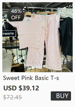 Pink Striped Slim Long Sleeve Tees Women Spring Casual Cotton O-neck Tshirt New Tops Clothes Sweet Cute  Vintage T-shirts Y2K