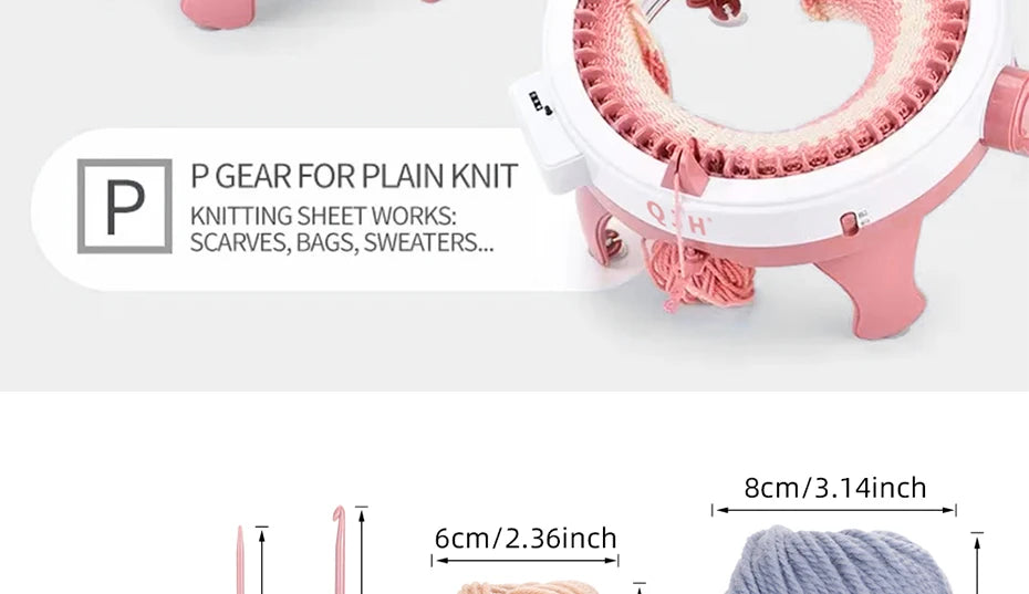 QJH Official Genuine Knitting Machine Kit 48needle Manual Knitting Loom Machine Smart DIY Sweater Scarves Hat Glove With Counter