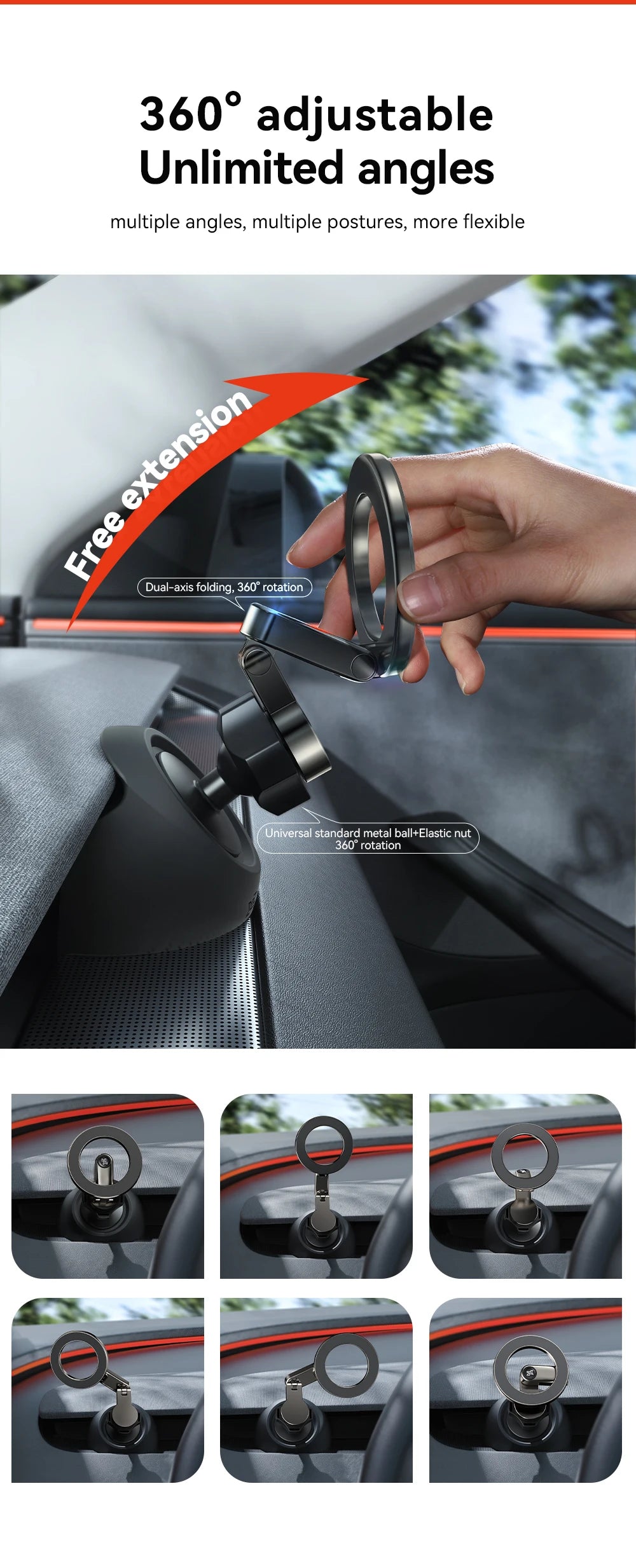 YZ For Tesla Magnetic Car Phone Holder 2026 Model 3/Y/YT Highland Juniper Air Vent Mount Car Bracket Stand 360 Degree Rotatable