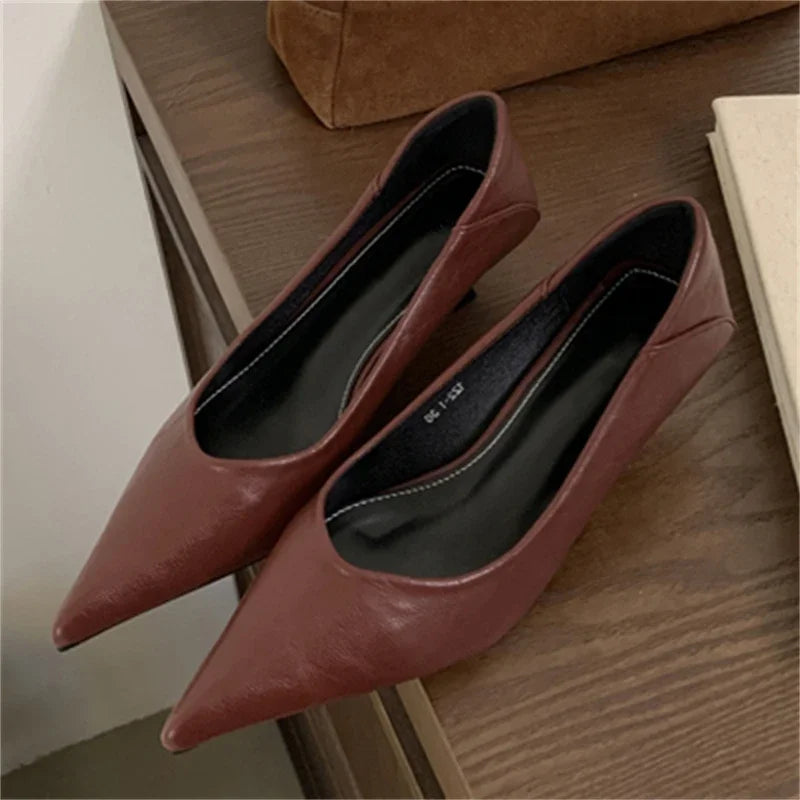 Eilyken Spring Design Leopard Print Woman Pumps Pointed Toe Thin Low Heels Elegant Party Female Shoes Zapatos De Mujer