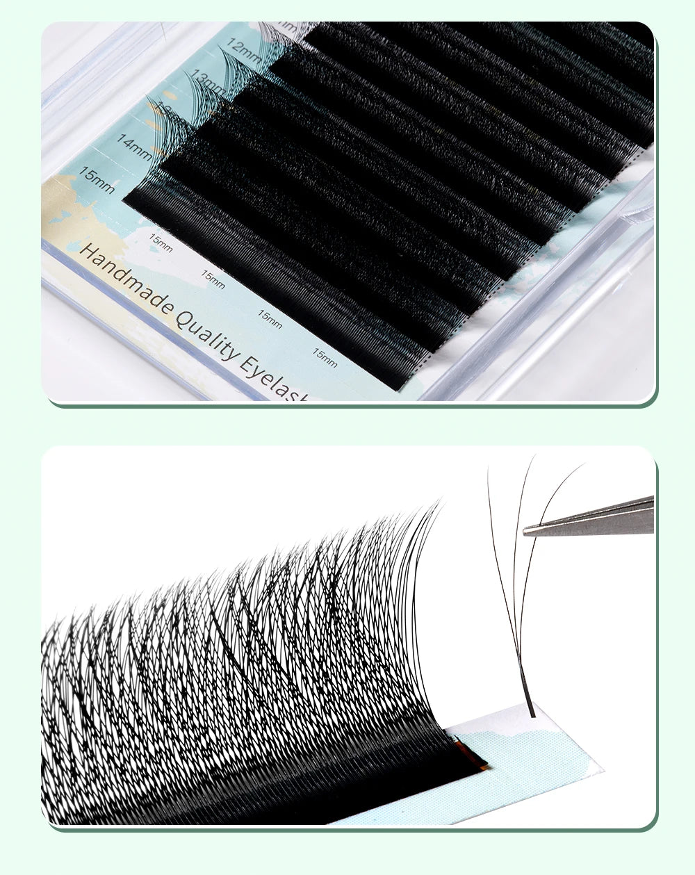 Yelix Smaller Opening 3D Lashes Narrow 3D W Shape Eyelash Extension Premade Volume Fan Lashes Natural Soft Eyelash