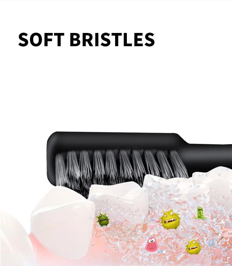Portable Compact Charcoal Folding Toothbrush - Perfect for TravelCamping, and Hiking - Easy to Take and Efficient Teethbrush