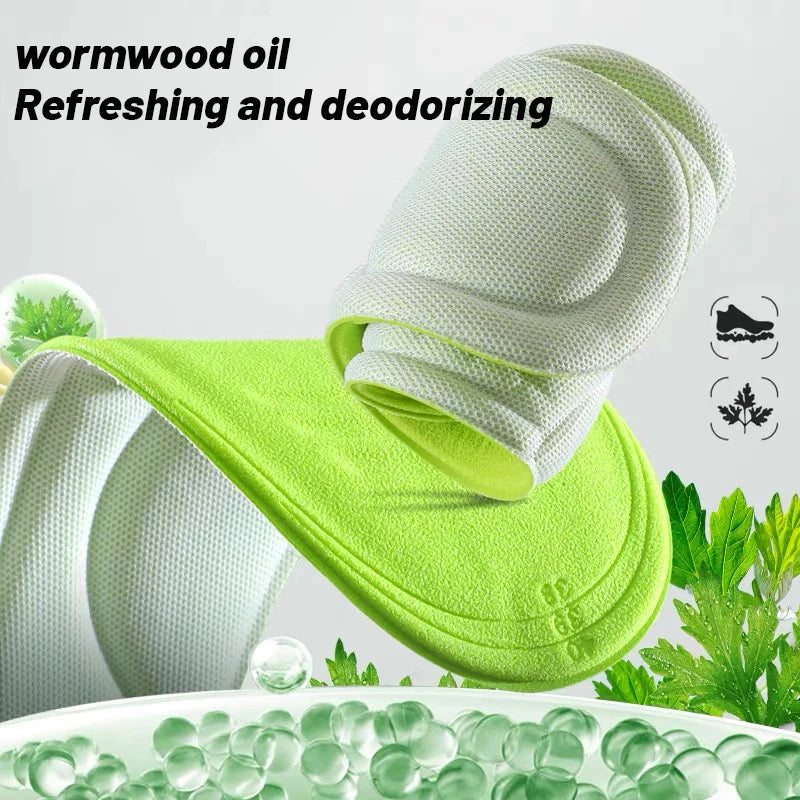 4D Cloud Technology Sports Insoles for Shoes PU Sole Soft Breathable Shock Absorption Cushion Running Orthopedic Care Insoles
