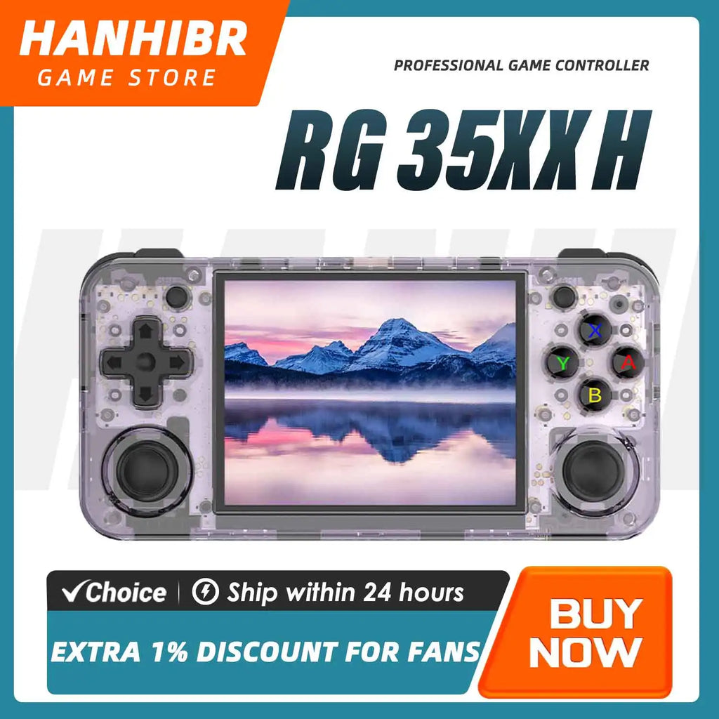 ANBERNIC RG35XX H Horizontal Retro Gaming Console 3.5" IPS OCA Screen Linux 64-bit Vibration Motor 5G WiFi HDMI Output Gift