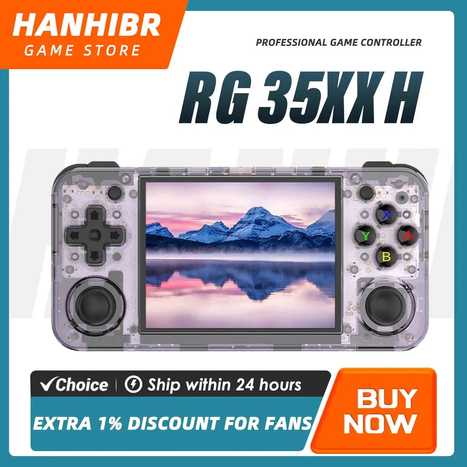 ANBERNIC RG35XX H Horizontal Retro Gaming Console 3.5" IPS OCA Screen Linux 64-bit Vibration Motor 5G WiFi HDMI Output Gift