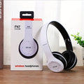 P47 Bluetooth 50 Wireless Headphone Foldable HIFI Stereo Bass Earphone Kid Helmet Gift With Mic USB Adaptor For iPhone Game